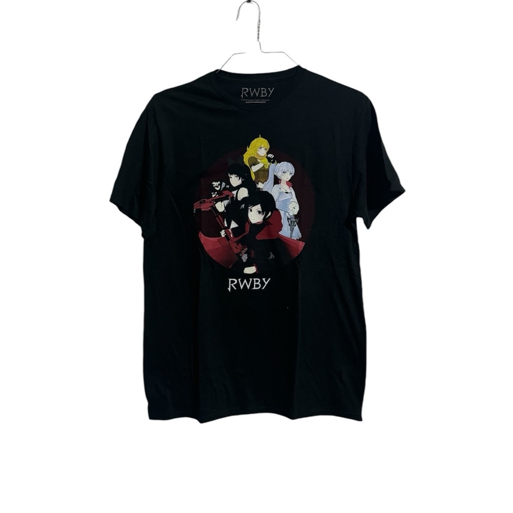 New Mens RWBY ANIME Characters Black Short Sleeve Classic T- Shirt Size Large